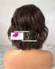 Dark Brown Short Wavy Human Hair Glueless Lace Front Wig by Smart Wigs Sydney Australia