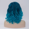 Blue with dark roots middle part medium curly wig - Smart Wigs NSW Australia