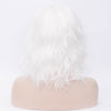 White medium length curly costume wig without fringe by Smart Wigs Adelaide SA