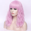 Light purple full fringe long curly costume wig - Smart Wigs Brisbane