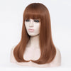 Dark reddish brown long straight wig by Smart Wigs Melbourne VIC