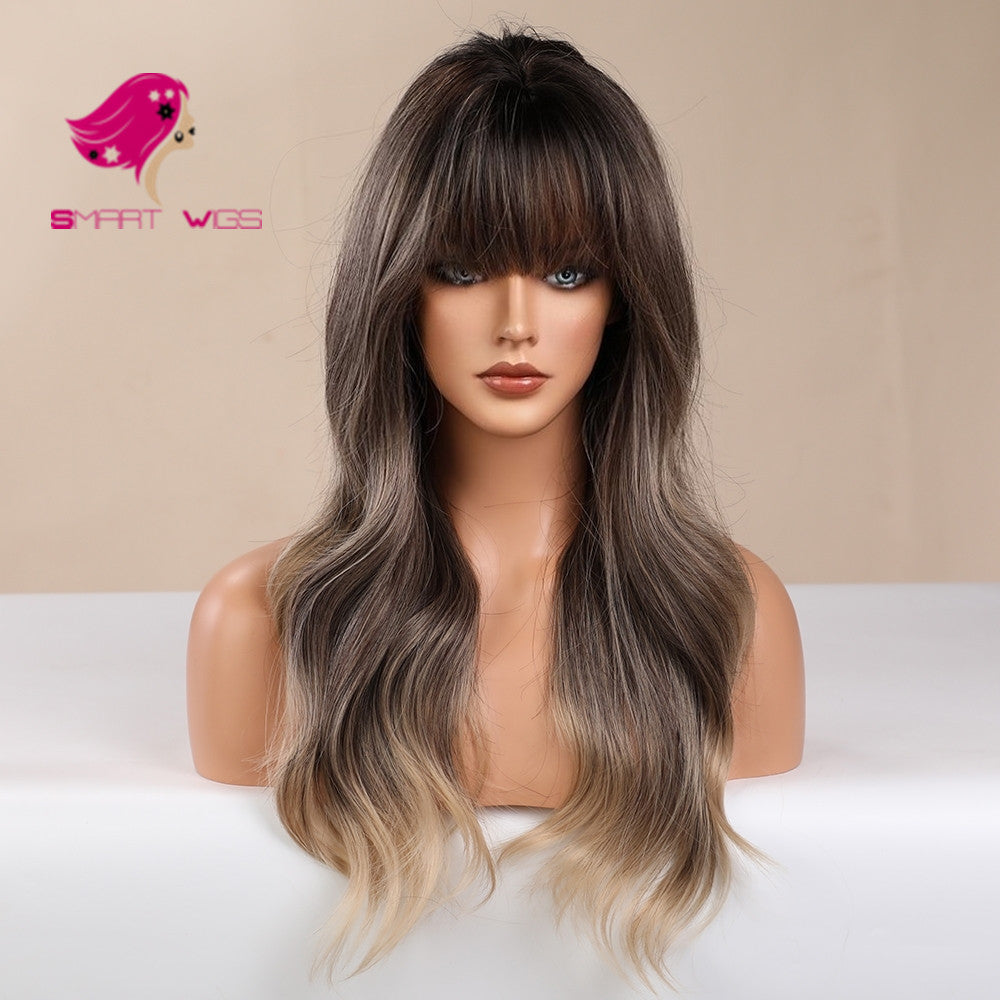 Dark ash blonde long curly natural fashion wig | Smart Wigs Adelaide 