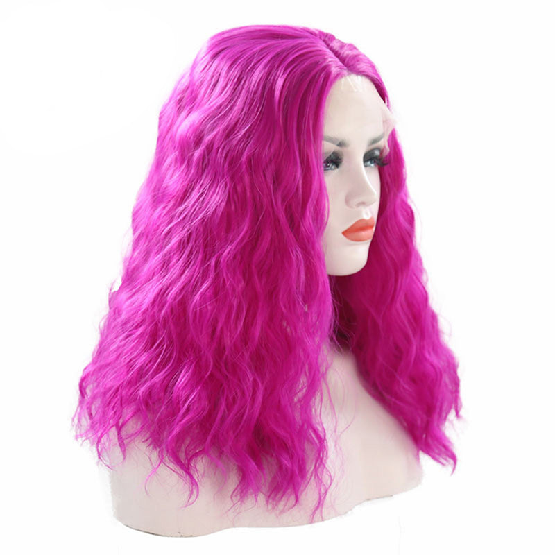 Short purple lace deals front wig