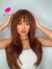 Natural burgundy red long wavy fashion wig | Smart Wigs Adelaide SA
