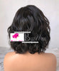Natural Black Short Wavy Human Hair Glueless Lace Front Wig by Smart Wigs Brisbane AU