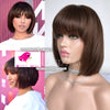Celebrity Style Short Bob with Fringe Virgin Human Hair Lace Wig by Smart Wigs Sydney