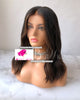 Dark Brown Natural Wavy Human Hair Wig by Smart Wigs Sydney NSW