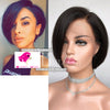 Natural Black Short Bob Human Hair Lace Front Wig by Smart Wigs Melbourne