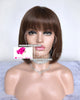 Short Bob with Fringe Virgin Human Hair Lace Wig by Smart Wigs Sydney NSW