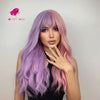 Half purple half pink long curly natural wig | Smart Wigs Brisbane