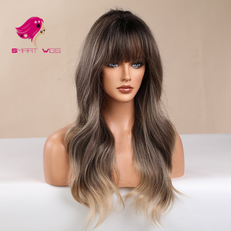 Smart Wig Dark ash blonde long curly natural fashion wig | Smart Wigs Adelaide