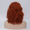 Red orange middle part medium curly costume wig - Smart Wigs Brisbane QLD