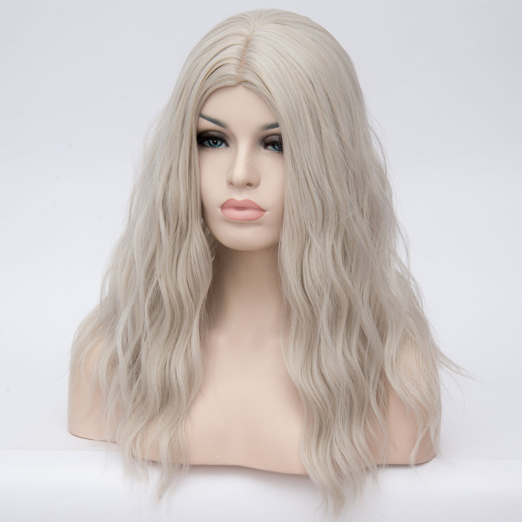 Silver long curly wig best quality at Smart Wigs Melbourne VIC