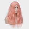 Light pink long curly wig without fringe best quality at Smart Wigs Brisbane 