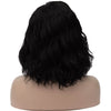 Natural black medium length curly wig without fringe by Smart Wigs Brisbane Australia