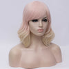 Natural pinky blonde curly side fringe wig by Smart Wigs Melbourne VIC