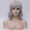 Silver grey medium curly side fringe wig by Smart Wigs Melbourne VIC