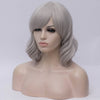 Silver grey medium curly side fringe wig by Smart Wigs Brisbane QLD