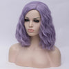 Natural purple medium curly middle part wig by Smart Wigs Melbourne VIC