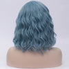 Natural deep blue medium curly middle part wig by Smart Wigs Adelaide