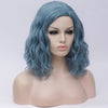 Natural deep blue medium curly middle part wig by Smart Wigs Perth WA