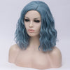 Natural deep blue medium curly middle part wig by Smart Wigs Perth WA