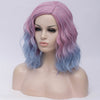 Natural fade purple short wavy wig by Smart Wigs Melbourne VIC