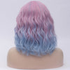 Natural fade purple short wavy wig by Smart Wigs Melbourne VIC