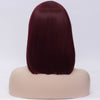 Burgundy full fringe medium bob wig by Smart Wigs Melbourne VIC