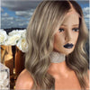 Dark Root Ash Blonde Wavy Lace Front Wig by Smart Wigs Brisbane Australia