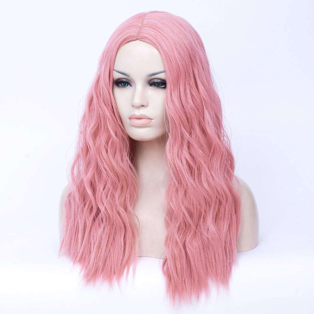 Smart Wig Light pink long curly fashion wig without fringe - Smart Wigs Adelaide
