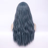 Blue grey long curly fashion wig with full fringe - Smart Wigs Perth WA
