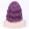 Dark purple full fringe medium curly costume wig - Smart Wigs Perth WA