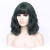 Dark green full fringe medium curly wig - Smart Wigs Brisbane QLD
