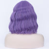 Natural purple full fringe medium curly wig - Smart Wigs Adelaide