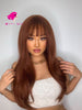 Natural burgundy red long wavy fashion wig | Smart Wigs Adelaide SA