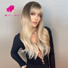 Dark roots natural blonde fashion long wavy wig | Smart Wigs Brisbane