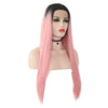 Light Pink With Dark Roots Long Straight Lace Wig- Smart Wigs Adelaide