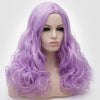 Natural looking purple long curly wig without fringe Smart Wigs Melbourne Australia