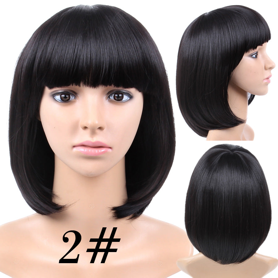 Natural black short bob wig by Smart Wigs Melbourne Australia