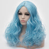 Natural looking light blue long curly wig without fringe Adelaide Australia
