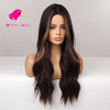 Natural dark brown middle part long wavy wig | Smart Wigs Melbourne VIC