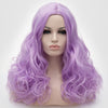 Natural looking purple long curly wig without fringe Smart Wigs Melbourne