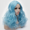 Natural looking light blue long curly wig without fringe Adelaide SA Australia