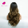 Dark roots light brown long curly natural wig | Smart Wigs Adelaide SA