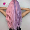 Half purple half pink long curly natural wig | Smart Wigs Brisbane