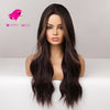Natural dark brown middle part long wavy wig | Smart Wigs Melbourne VIC