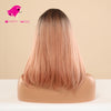 Dark roots warm pink long wavy wig | Smart Wigs Melbourne VIC