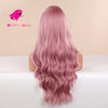 Natural warm pink full fringe long curly wig | Smart Wigs Melbourne