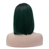 Green with dark roots middle part medium bob wig - Smart Wigs Sydney